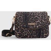 River Island Animal Print Cross Body Bag Brown Mix