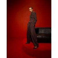 River Island Cargo Barrel Leg Trousers Brown