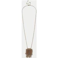 M&S Tassel Bag Pendant Necklace Gold