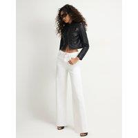 River Island High Waisted Straight Leg Jeans White