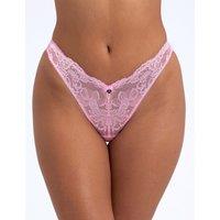 Boux Avenue Billie Floral Mesh & Lace Briefs Blush