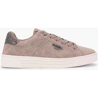Carvela Lace Up Suede Trainers Taupe