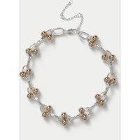 M&S Ball Link Chain Necklace Gold Mix