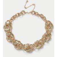 M&S Irregular Statement Link Necklace Gold