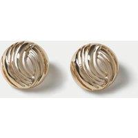 M&S Cutout Stud Earrings Gold