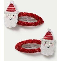 M&S Kids' Christmas Santa Clip Pack Red Mix