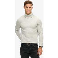 Superdry & Co Brushed Roll Neck Jumper Light Grey