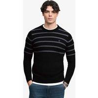Superdry & Co Pure Cotton Striped Jumper Navy Mix