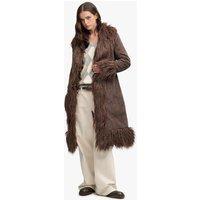 Superdry & Co Cord Longline Afghan Coat Brown
