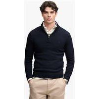 Superdry & Co Pure Cotton Funnel neck Zip Up Jumper Navy