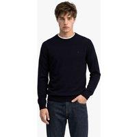 Superdry & Co Cotton Rich Crew Neck Jumper with Wool Dark Navy