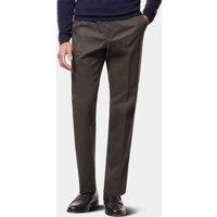 Hawes & Curtis Regular Fit Easy-Iron Brushed Twill Chinos Dark Green