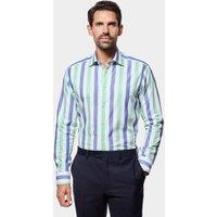 Hawes & Curtis Regular Fit Pure Cotton Striped Shirt Green Mix