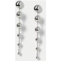 M&S Gradual Ball Drop Earrings Silver
