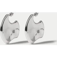 M&S Irregular Hoop Earring Silver