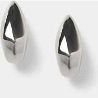 M&S Large Dome Earrings Silver