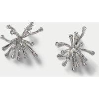 M&S Metal Spray Earrings Silver