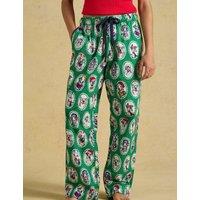 Joules Pure Cotton Printed Pyjama Bottoms Green Mix