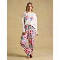 Joules Pure Cotton Printed Pyjama Set Pink Mix