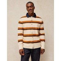 White Stuff Pure Cotton Striped Rugby Shirt Ivory Mix