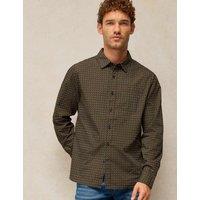 White Stuff Cotton Printed Oxford Shirt Black