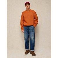 White Stuff Crew Neck Fisherman Jumper Orange