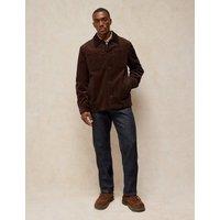 White Stuff Pure Cotton Cord Button Through Jacket Brown