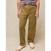 White Stuff Regular Fit Wide Leg Trousers Dark Green