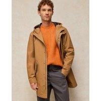 White Stuff Cotton Rich Waterproof Hooded Parka Natural