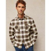 White Stuff Pure Cotton Darwen Check Shirt Green Mix