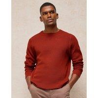 White Stuff Pure Cotton Crew Neck Jumper Dark Orange