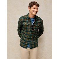 White Stuff Cotton Checked Classic Collar Shirt Navy Mix
