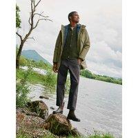 White Stuff Regular Fit Cotton Tapered Ankle Trousers Grey