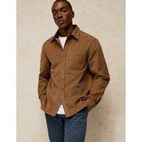 White Stuff Griffin Pure Cotton Corduroy Shirt Natural
