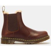 Dr Martens Leonore Faux Fur Lined Burnished Chelsea Boots Brown