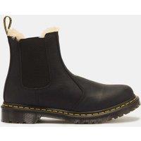 Dr Martens Leonore Faux Fur Lined Burnished Chelsea Boots Black
