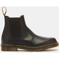 Dr Martens 2976 Yellow Stitch Smooth Leather Chelsea Boots Black