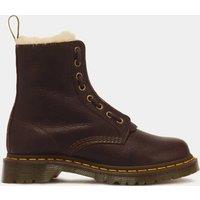 Dr Martens 1460 Serena Zip 8 Eye Leather Boots Dark Brown