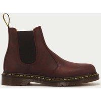 Dr Martens 2976 Crazy Horse Leather Chelsea Boots Dark Burgundy