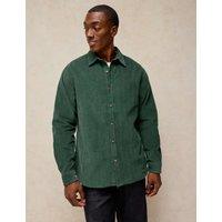 White Stuff Griffin Pure Cotton Corduroy Shirt Dark Green