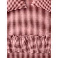 Piglet In Bed Linen Rich Gingham Fitted Sheet Red Mix
