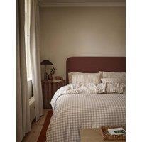 Piglet In Bed Pembroke Linen Rich Gingham Duvet Cover Ivory Mix