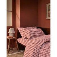 Piglet In Bed Pembroke Linen Rich Gingham Duvet Cover Red Mix
