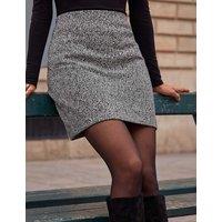 Roman Jersey Textured Mini Pencil Skirt Grey Mix