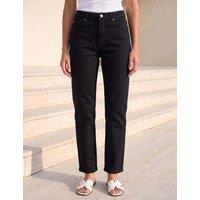 Roman Petite Mid Rise Straight Leg Jeans Black