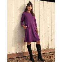 Roman Jersey Knee Length Swing Dress Purple