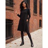 Roman Jersey Knee Length Swing Dress Black