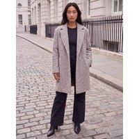 Roman Petite Boucle Textured Coat Light Pink