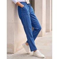 Roman Petite Seam Detail Drawstring Jeans Indigo