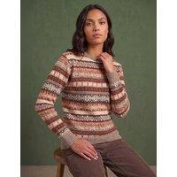 Roman Fair Isle Jumper Dark Orange